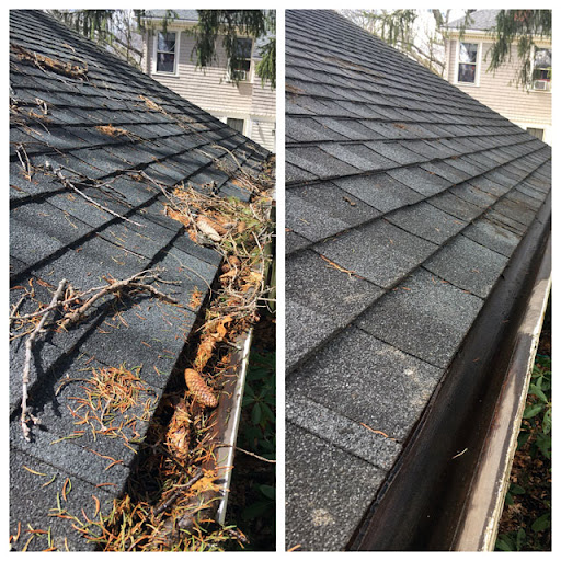 Before & After Gutter Cleaning